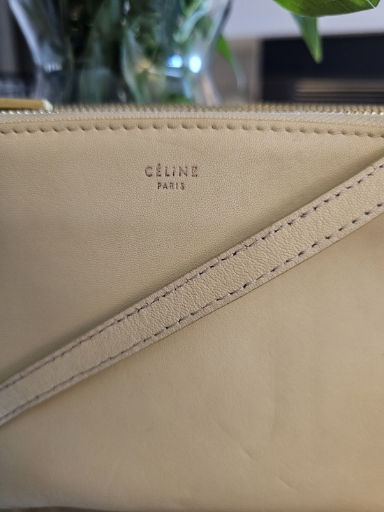 Celine Handbags - Celine Beige Leather Crossbody Bag